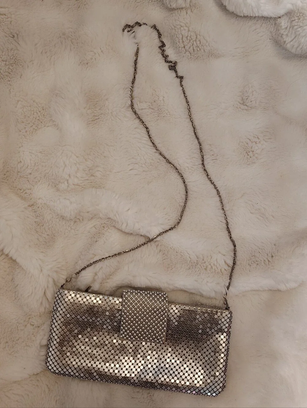 Aluminum Silver Clutch